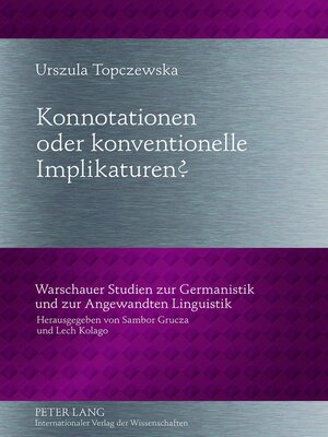 cover image of Konnotationen oder konventionelle Implikaturen?